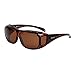 Freeprint Polarized Solar Shield Fit Over Glasses Driving Sunglasses for Men and Women