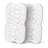 AUVON Premium Electrode Pads Holder [2-Pack], Electrodes Patches ABS Stick Board for TENS Unit Pads and Lead Wires Storage (One Holder, Four 2” Square Pads; One Holder, Two 2”x4” Pads)
