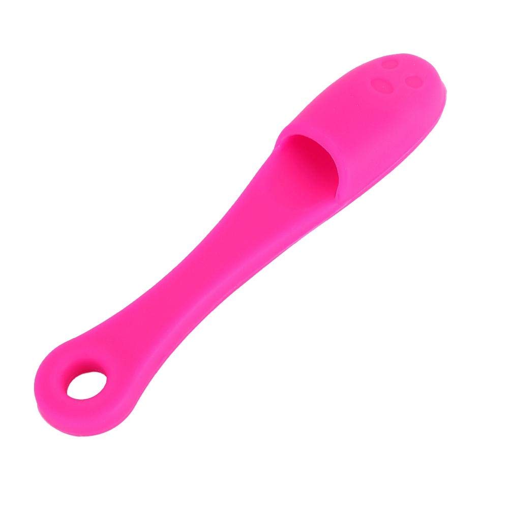 NITRIP Silicone Face Cleansing Finger Brush Pore Cleaner Blackhead Removal Massager (Dark Rose Red)