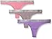 Calvin Klein Women's 3 Pack Logo Cotton Thong Panty