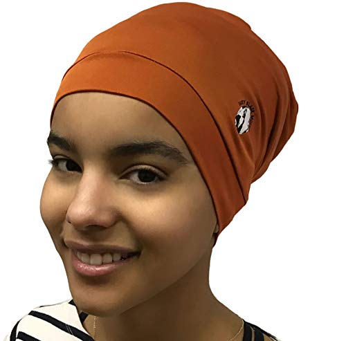 Fairy Black Mother Stretch Hair Cap for All Dreadlocks Locs Kinky and Curly (Medium, Orange Rust)
