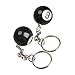 Sky Fish Key Ring Billiards Keychain Magic 8 Keyring Ball Charm Keyring Novelty Gift Toy Cute creative and use of a wide range 25MM No.8 black 2pcs
