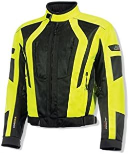 Olympia Moto Sports MJ410 Men's Airglide 5 Mesh Tech Jacket (Neon Yellow/Black, XXX-Large)
