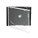 Maxtek 10.4 mm Standard Single Clear CD Jewel Case with Assembled Black Tray, 25 Pack