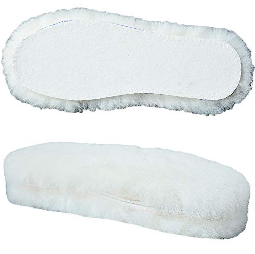 Shoeslulu Premium Thick Shearling Insoles with Breathable Anti-Slip Bottom (US Men 11 / EU 44, Thick Shearling)