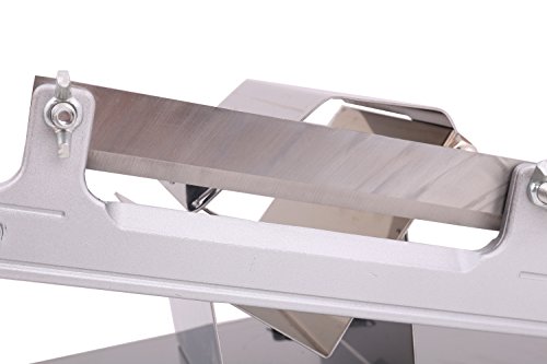 Manual Control Stainless Steel Frozen Meat Slicer Cutting Beef Mutton Potato Vegetable Sheet Cutter Home Kitchen Business Industrial Use (Silver) - Thumbnail 6