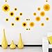 22Pcs DIY Sunflower Wall Sticker 3D Yellow Flower Wall Decals Peel and Stick Removable Wall Art Decor Nursery Daisy Floral Stickers for Kids Baby Living Room Decoration