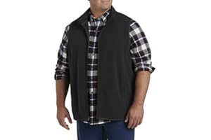 DXL Big + Tall Essentials Men's Big and Tall Full-Zip Polar Fleece Vest