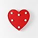 Pooqla Marquee Light up Red Heart Sign with 6 Warm White Bulbs for Wall Decor Valentine Wedding Anniversary