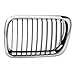 CarPartsDepot Front Grille Left Driver Side Chrome Shell With Black Insert Grill Compatible With BMW 1997-1999 3-Series E36 BM1200122 51138195151