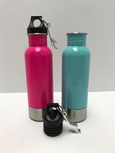 Craft Connections Stainless Steel Bottle Insulator with Opener - Pack of 2 (Teal-Pink)