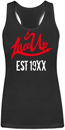 Rapper Machine Gun Kelly MGK Lace Up Est 19xx Logo Print for Women's Tank L Black