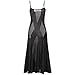Modes Womens Plus Size Sheer Mesh Lingerie Nightwear Black Babydoll Long Gown L158