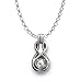 Freshwater Cultured Pearl (5-7mm) in Oyster Set Infinity Rhodium Plated Necklace + Stainless Chain 18