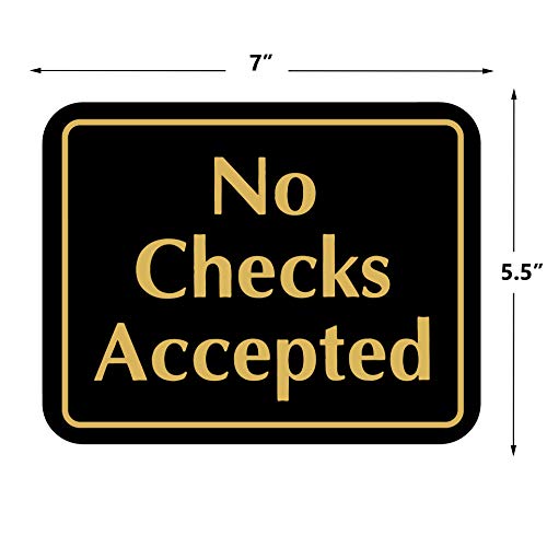 No Checks Accepted ~ Retail Store Policy Business Sign