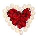 obmwang Pack of 24pcs Realistic Flameless LED Tea Light Candles and 1000pcs Dark Silk Rose Petals Artificial Red Rose Flower Petals, Ideal for Valentine's Day, Proposal, Wedding, Anniversary, Honeymoo