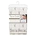 Stag and Moose 4 Pack Flannel Burp Cloth Set - 4 Deluxe Flannel Burp Cloths, Buffalo Check, Moose Silhouettes, Plaid, Stag Head Silhouettes, Gray and White, 11.5 in x 20 in