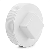 Cinsda 3" PVC Sewer Cleanout Plug, NPT Male Threaded Flush Drain Cap for Drainage Piping Systems, Waste Water Pipe Access Cov