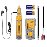 Wire Tracker, Tacklife CT01 Cable Toner RJ11 RJ45 Wire Tracer, Multifunctional Cable Tester for Ethernet Network Cable Collation, Telephone Wire Tester and Continuity Checker, Built-in Flashlight