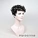 RUISENNA Afro Curly Hair Wigs for Black Woman Short Kinky Hair 100% Heat Resistant Fiber Synthetic Wig