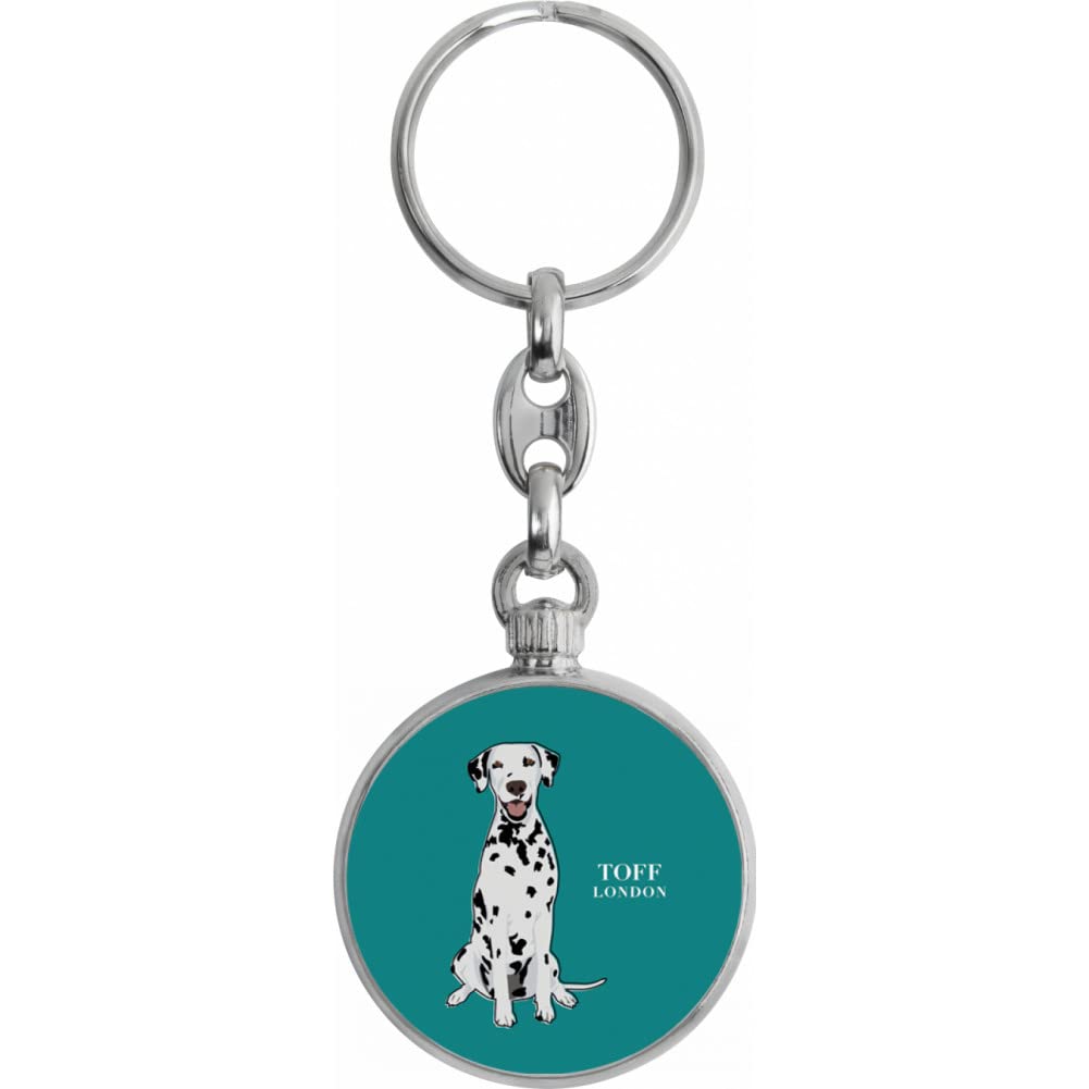 Toff London Black And White Dalmatian Dog Keyring