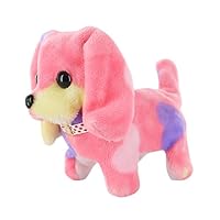 QuStars Electronic Barking Walking Wagging Puppy Dog Toy Pat - Pink Spotted