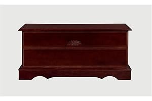 BOWERY HILL Cedar Lined Wood Storage Blanket Chest Trunk, in Warm Brown