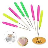 Hapy Shop 12 Pcs Scriber Needle Modelling Tool Set Marking Patterns DIY Baking Icing Sugarcraft Cookies Cake Decoration