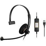Sennheiser SC 30 USB ML (504546) - Single-Sided Business Headset | For Skype for Business | with HD Sound, Noise-Cancelling Microphone, & USB Connector (Black)