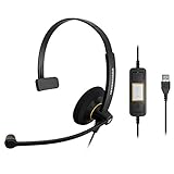 Sennheiser SC 30 USB ML (504546) - Single-Sided Business Headset | For Skype for Business | with HD Sound, Noise-Cancelling Microphone, & USB Connector (Black)