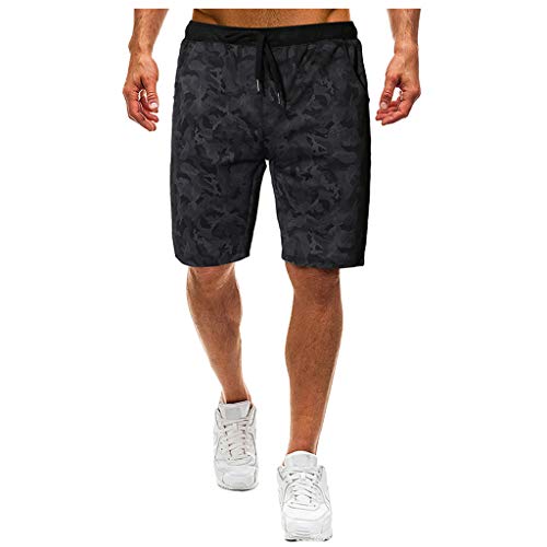 Allywit Mens Printed Camouflage Quick Dry Beachwear Drawstring Sports Running Shorts
