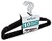 10 pc Premium Quality Black Velvet Hangers - Space Saving Thin Profile, Non-slip Padded with Notched Shoulders for Dresses and Blouses – Strong Enough for Coats and Pants - Satisfaction Guaranteed