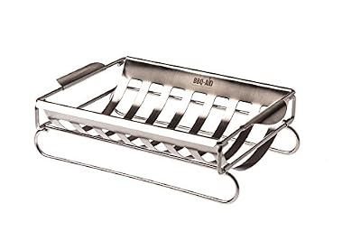 Rib Rack and Skewer Set (6) Combo - Works for Cooking, Barbecue or Grilling Ribs or Shish Kebabs / Kebobs - Oven Safe - By BBQ - Aid