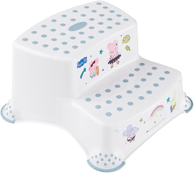 keeeper Peppa Pig Step Stool 2-Step Igor Nordic White, 3-14 yrs, Anti-Slip