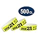 500 WristCo Over 21 Neon Yellow Tyvek Wristbands for Events - ¾” x 10” - Waterproof Recyclable Comfortable Tear Resistant Paper Bracelets Wrist Bands for Concerts Festivals Admission Party