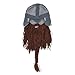 Beard Head Barbarian Dwarf Warrior - Original Handmade Knit Helmet and Removable Beard