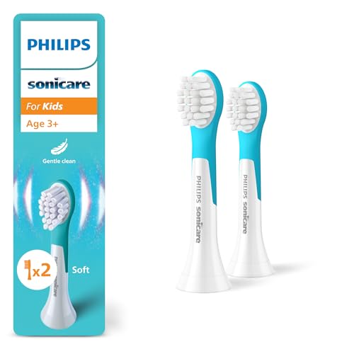 Philips Sonicare For Kids HX6032/90 Original Replacement Brush Heads for Children Aged 3 Years and Above, Pack of 2
