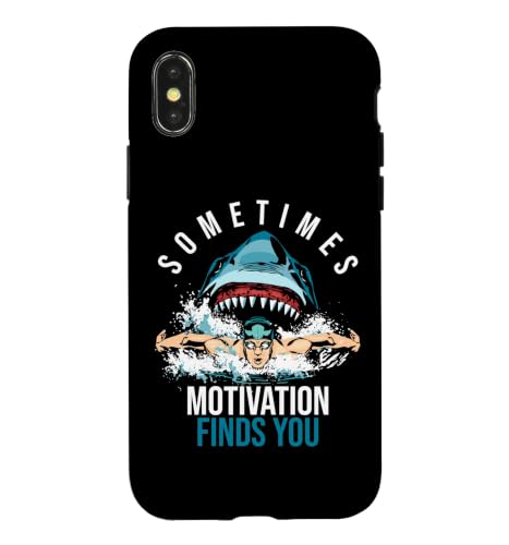 Funny Swimming Motivational Quotes Swimmers Athlete Case for iPhone X/XS