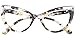 SOOLALA Womens Oversized Fashion Cat Eye Eyeglasses Frame Large Reading Glasses (2 Pairs/Black and Yellow Glass, 2.75)