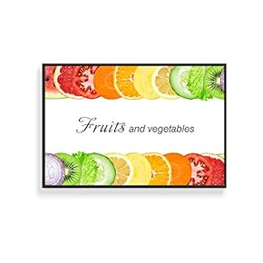 Framed Canvas Wall Art for Living Room, Bedroom Fruits Canvas Prints for Home Decoration Ready to Hanging - 16x24 inches