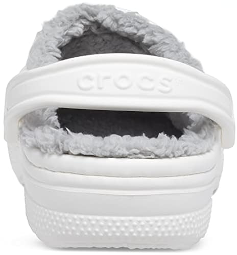 Crocs Unisex-Adult Ralen Lined Clogs Fuzzy Slippers, White/Light