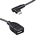 Tendak (Pack of 2 Micro USB 2.0 On-The-Go (OTG) Cord Cable Adapter Male Micro USB to Female USB for Samusung S6 Edge S4 S3 Android or Windows Smart Phones Tablets (Black+Black)