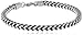 Men's Antique Finish Stainless Steel 5mm Wheat Chain Bracelet, 9