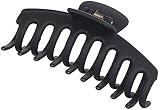 Esteopt Large Plastic Hair Claw Clips Non-Slip Strong Hold for Thick Hair Black view 1