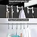 FLE Over Cabinet Hooks,5 Packs of Silver Durable Metal Over The Door Hooks for Cabinet,Bathroom,Closet,The Door Hook Fitting Thin Doors for Hanging Clothes Towels,Coats,Keys Etc