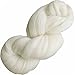 Living Dreams Yarn ELEGANCE Super Bulky MERINO SILK for Needle Knitting and Crochet. Luxuriously Soft Pencil Roving Yarn for Cozy Chunky Knits. Ivory