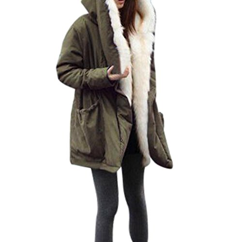image for HOT SALE!Napoo Womens Thicken Warm Winter Coat Hooded Pocket Long Park