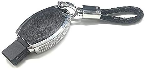 Yuwaton Bling Car Remote Key Cover Key Case Key Chain for Mercedes-Benz CLA CLS GLC GLA GLE GLS ML GL A B C E G GT AMG Class Remote Key Cover Keychains(Black)