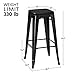 Yaheetech 2 Pack Metal Bar Stools Vintage Counter Bar Stool Stackable Chairs Heavy Duty for Bistro/Patio/Café/Restaurant/Dining Room/Kitchen Black, 30
