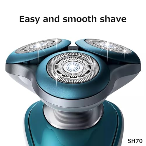 Complete replacement shaving head for Philips Norel*o Series 7000 shaving heads, model SH70.Metal scroll buckle and enhanced double-layer precision blades